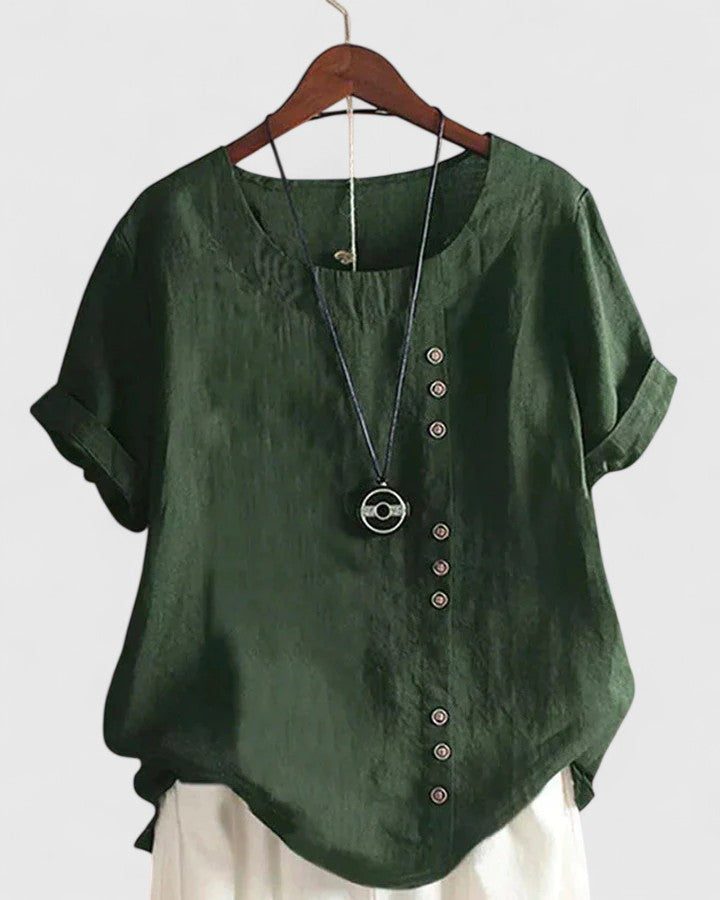 Brooke - Comfortable Short Sleeve Blouse