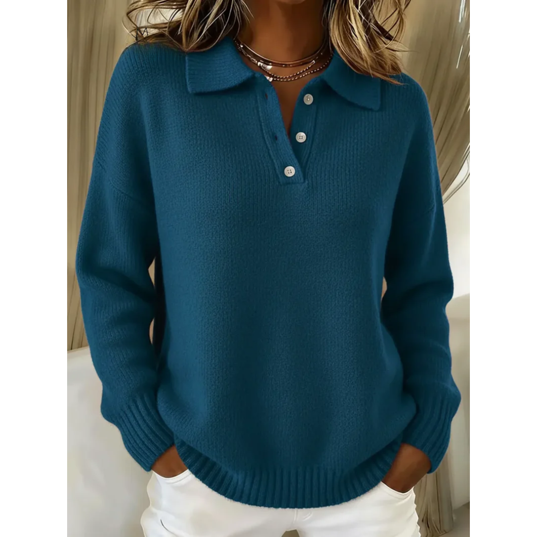 Charlotte | Soft Polo Collar Sweater