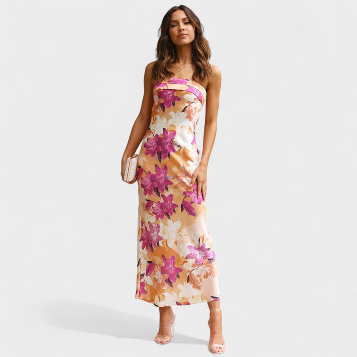 Avery - Sleeveless Satin Dress
