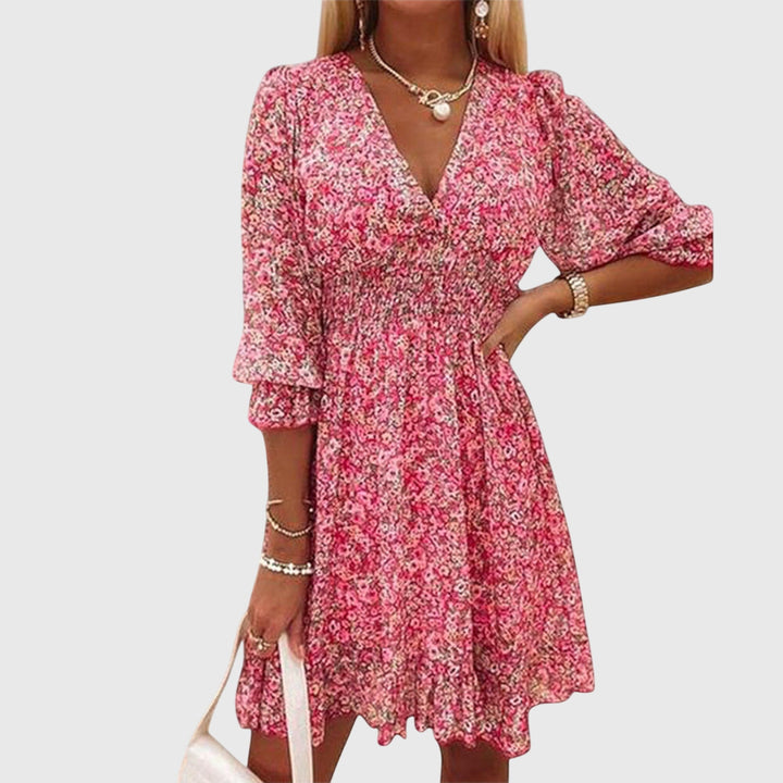 Stephanie - Floral Puff Sleeve Dress