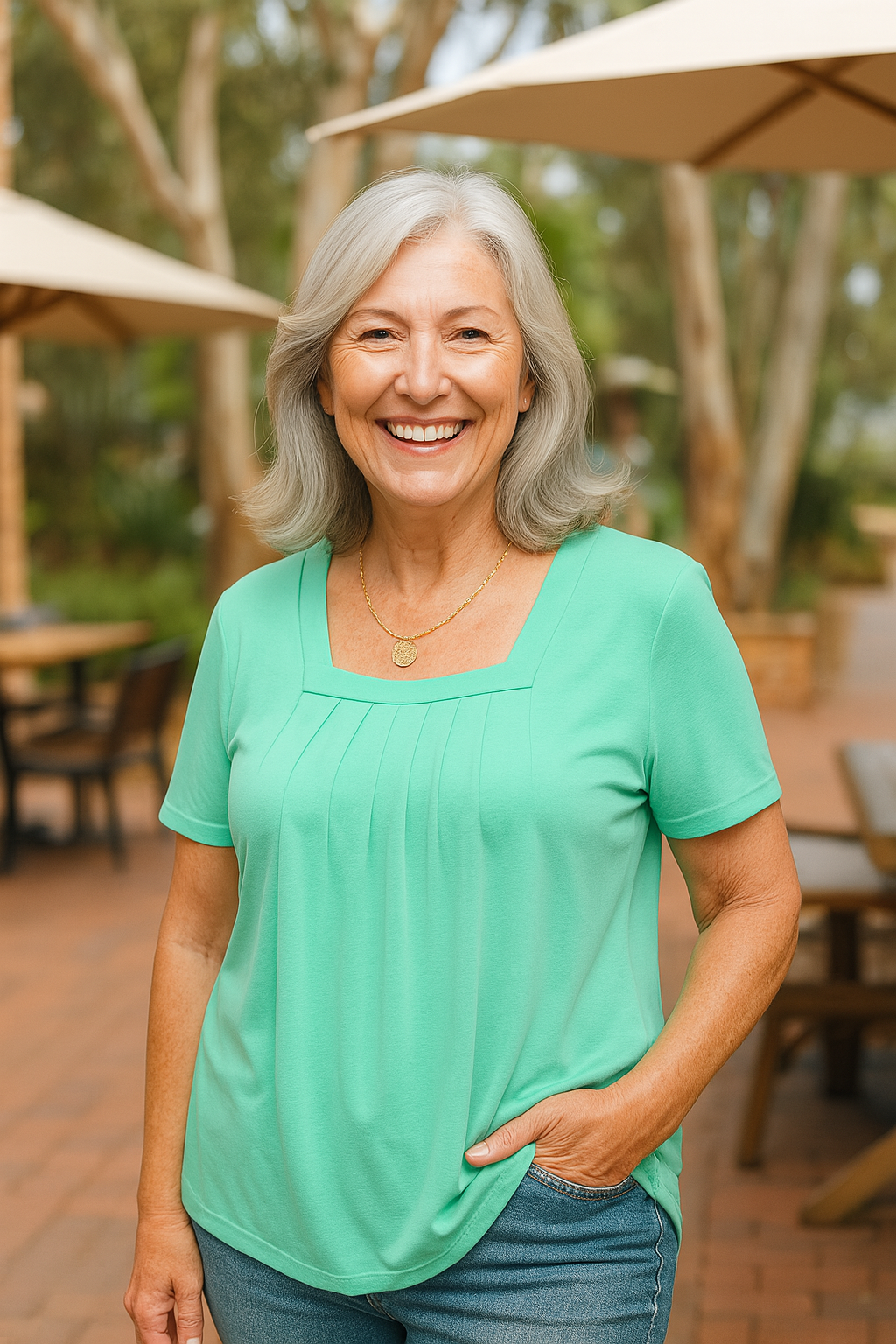 Savannah - Pleated Comfort Top