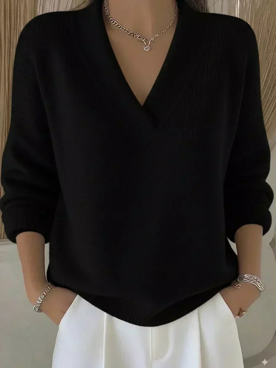 Linda | Relaxed V-Neck Sweater