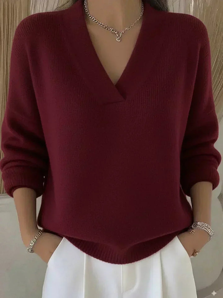Linda | Relaxed V-Neck Sweater