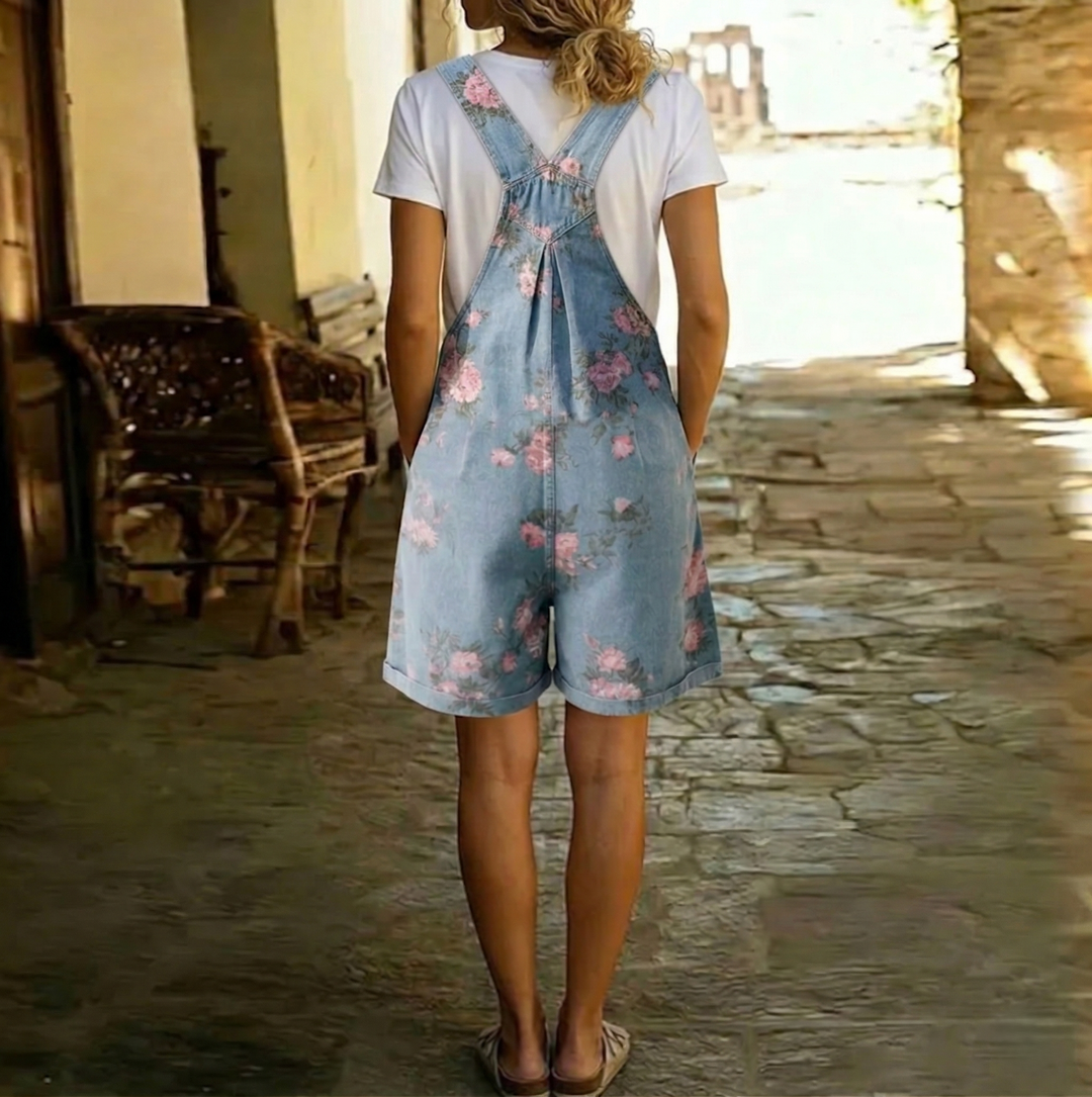 Vanessa - Floral Denim Jumpsuit