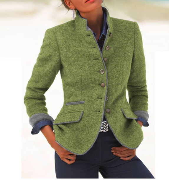 Valéria - Elegant High Neck Cardigan