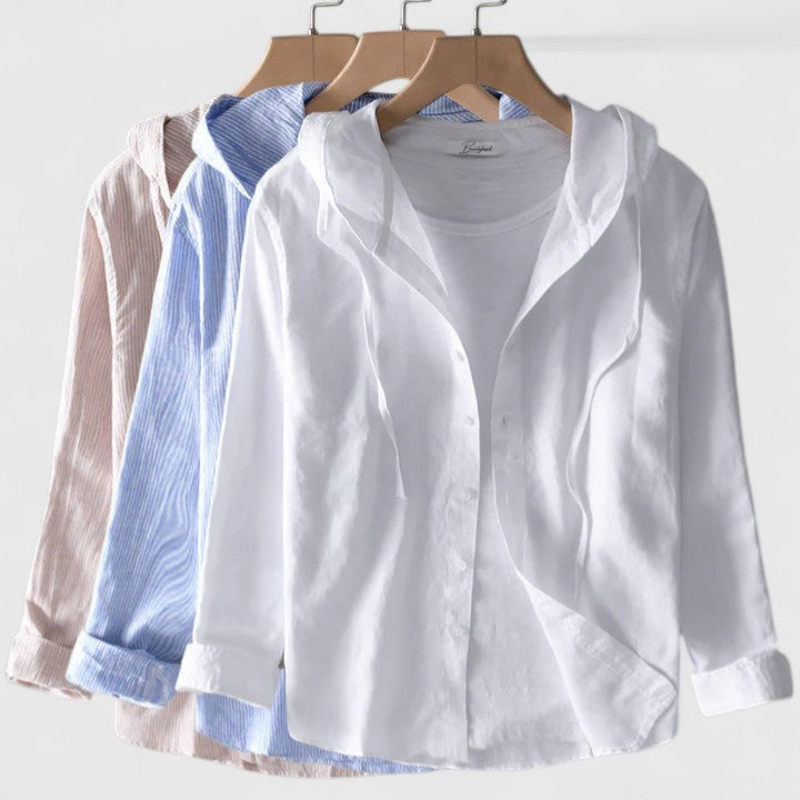 Kara - Elegant Hooded Blouse