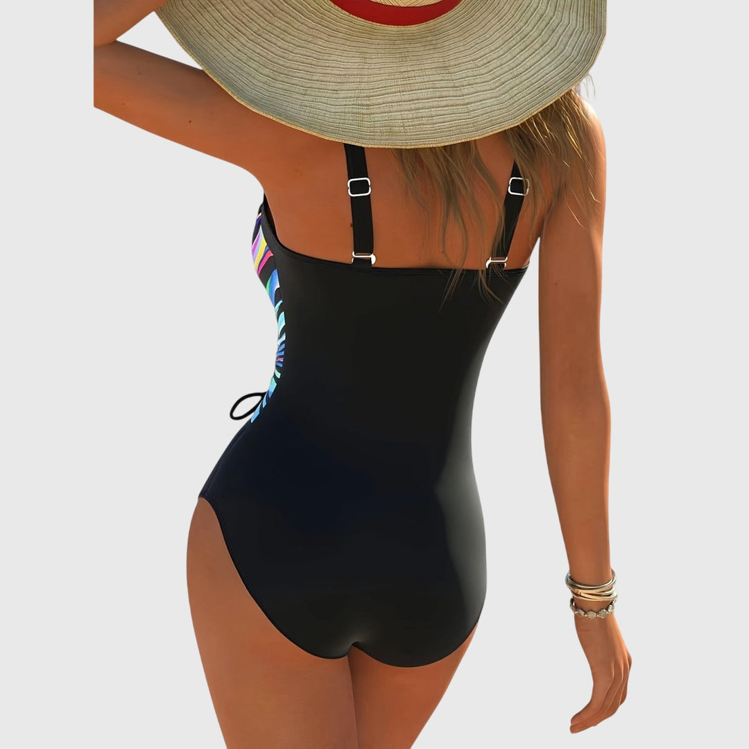 Amelia - Fashionable High Elasticity Swimsuit with Crossed Front Detail