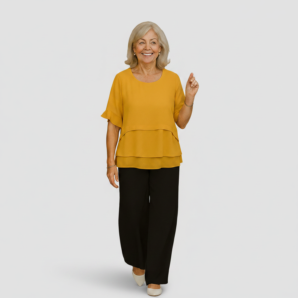 Holly - Layered Drape Blouse