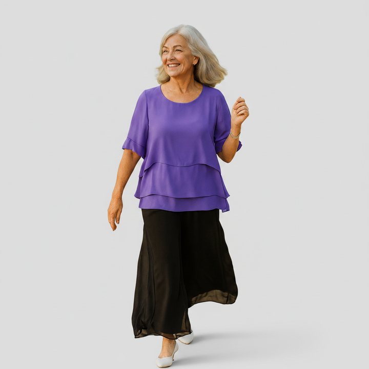 Holly - Layered Drape Blouse