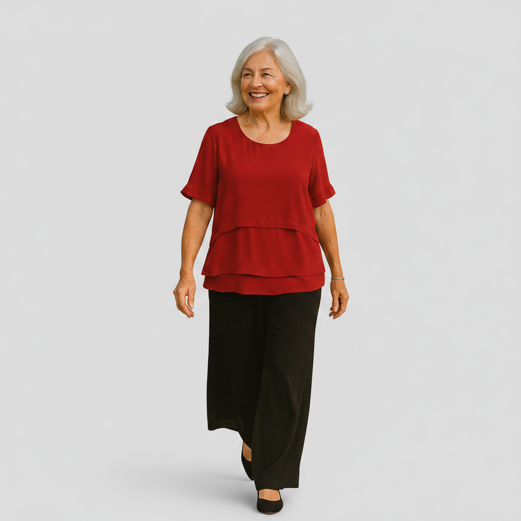 Holly - Layered Drape Blouse