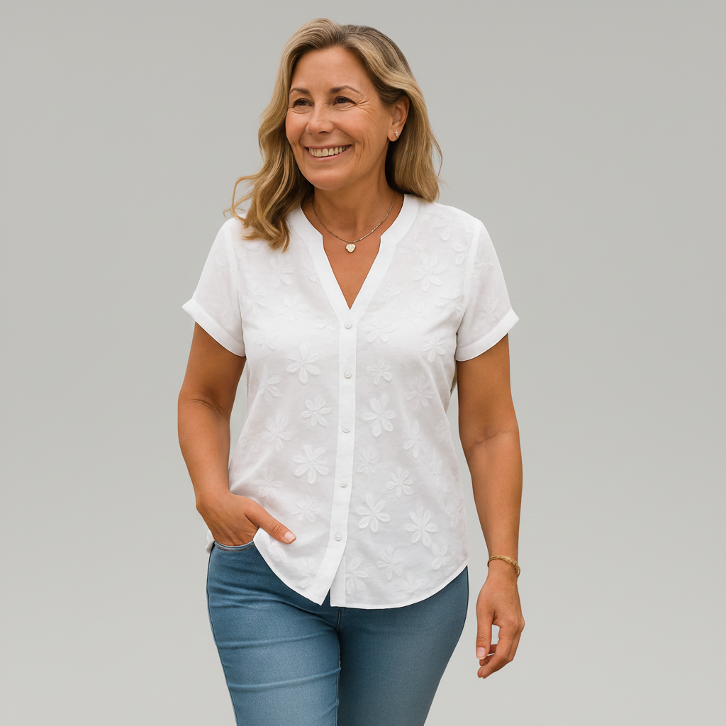 Kinsley - Cotton-Linen Comfort Top
