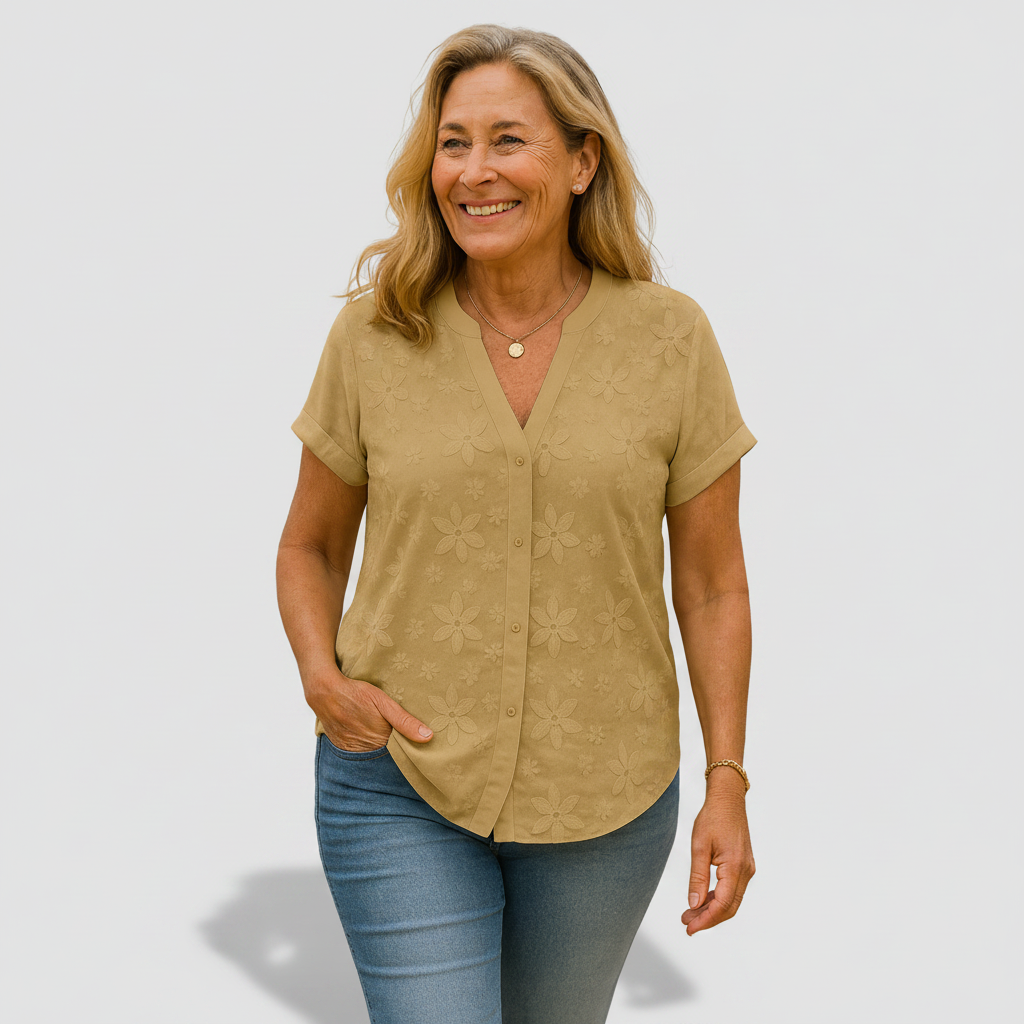 Kinsley - Cotton-Linen Comfort Top