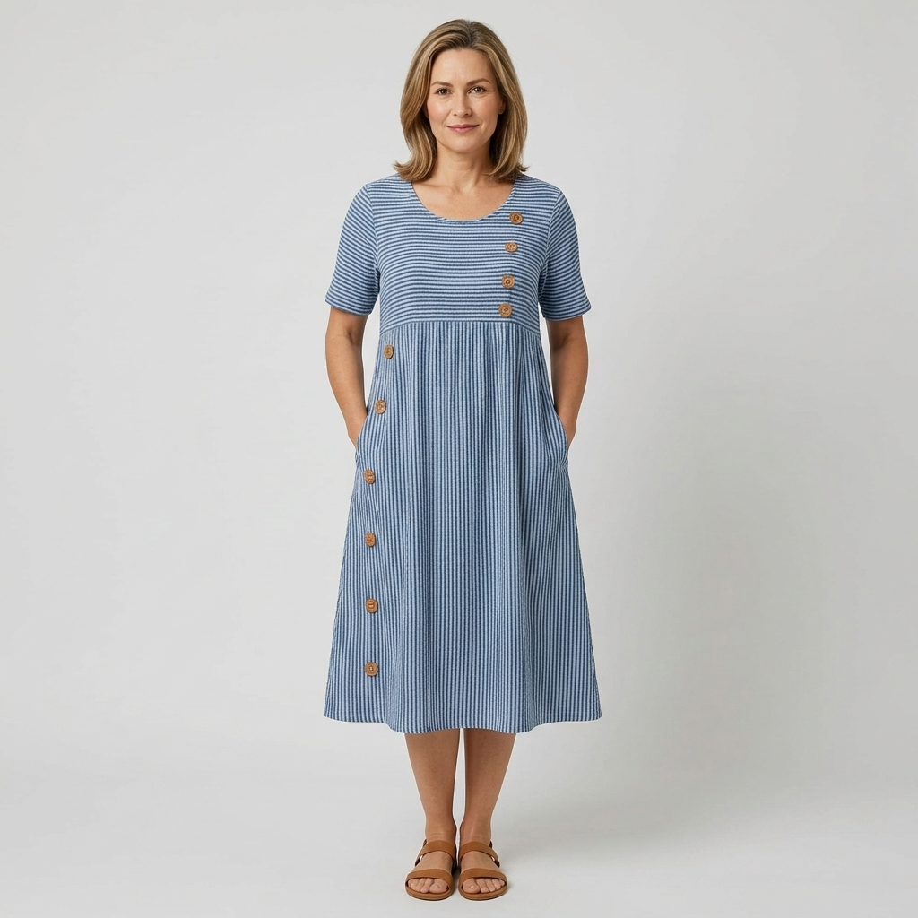 Ruby - Striped Midi Dress