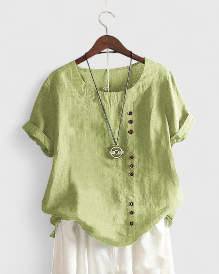 Brooke - Comfortable Short Sleeve Blouse