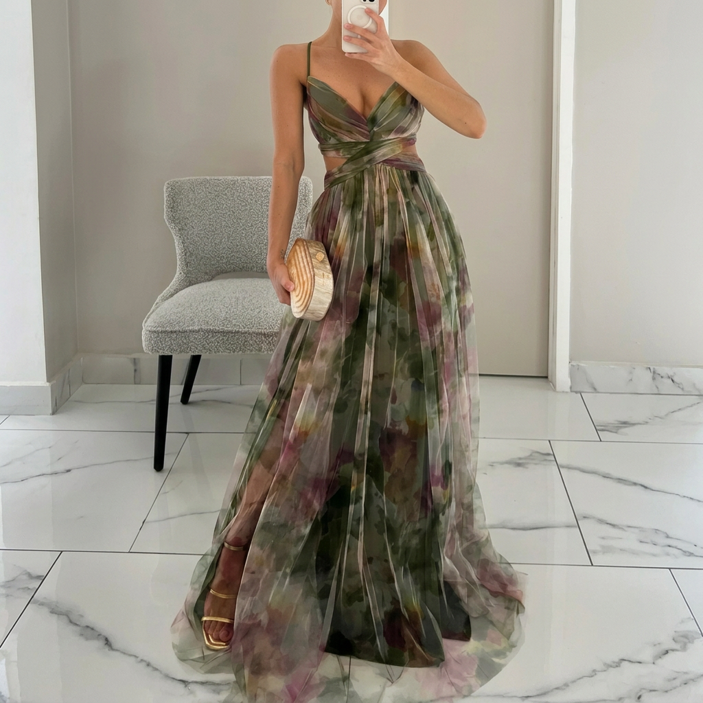 Catalina - Maxi Dress with Floral Print