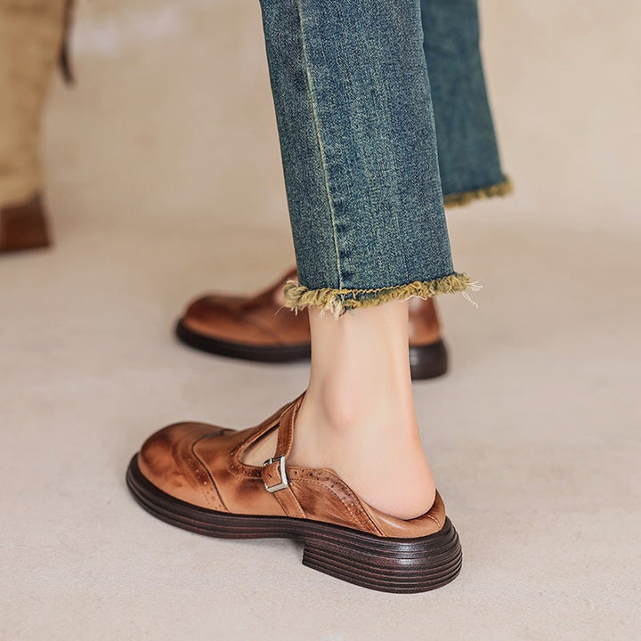 Cora - Elegant Mary Janes Made Of Leather